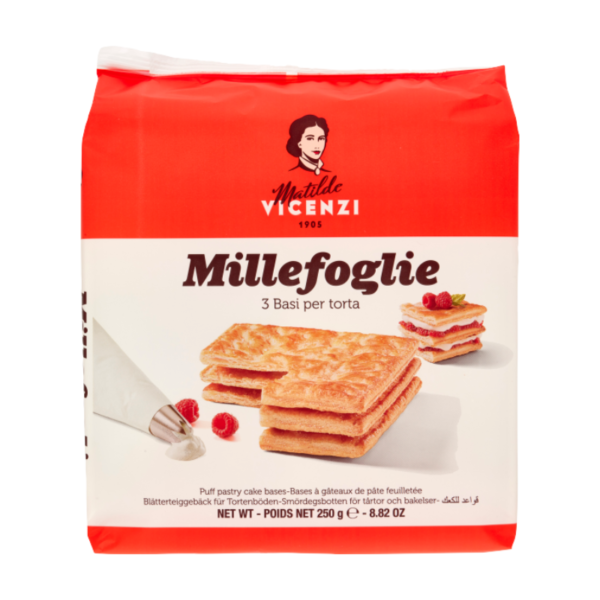 VICENZI PUFF PASTRY CAKE BASE X3 250 GR - PASTA SFOGLIA